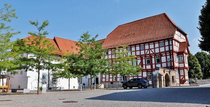 zu sehen das alte Amtshaus, auch "Rentamt" genannt in Worbis
